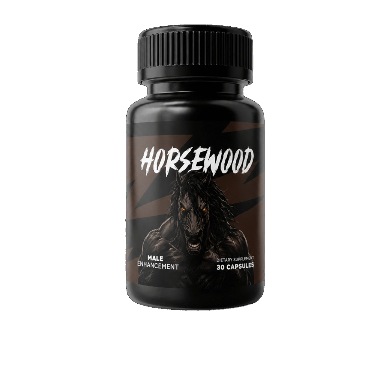 Horsewood natural male performance supplement bottle with 30 capsules